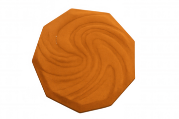 Swirling orange sand creating a mesmerizing pattern, isolated on a transparent background, perfect for creative projects