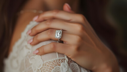 woman with wedding ring, closeup,bride, marriage, wedding, ceremony, married, diamond, romance, wife