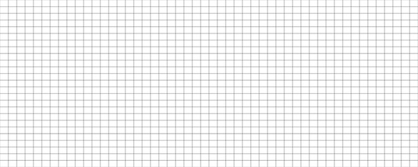 Squared wide black grid paper. Mathematics pattern. Notebook sheet blank. Typography template for making notebooks production, for school. Education backdrop. Black grid texture on white background.