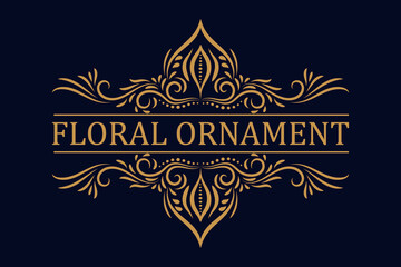 Luxury artistic floral ornament design 