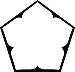 五角形の和風フレーム