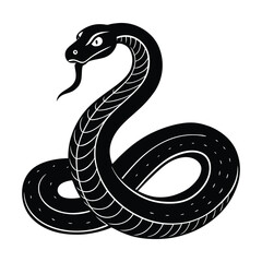 black snake vector illustration