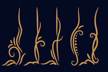 Luxury artistic floral ornament design 