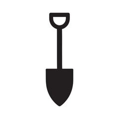 Shovel set isolated on white background for gardening and construction work