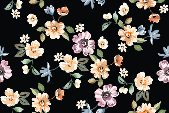 seamless pattern with flowers