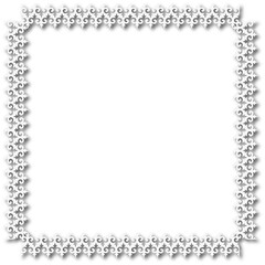 White beautiful vintage frame on a transparent background.PNG, 300 DPI