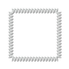 White beautiful vintage vector frame on a white background. EPS 10