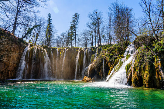 Part of the Waterfalls of Plitvice Lakes National Park
