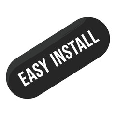 Vector stroke integration gears pictogram and Easy Install stamp