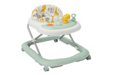 Baby walker isolated on transparent background, mobility aid for infants