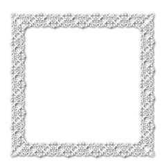 White beautiful vintage vector frame on a white background. EPS 10