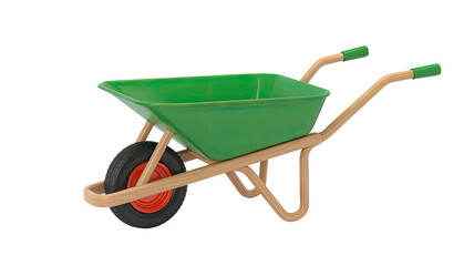 Get your garden going with this green wheelbarrow, perfect for springtime planting and outdoor projects