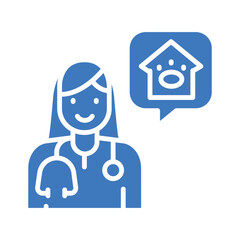 mobile vet color flat icon for digital and print projects.