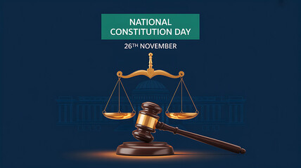 National Constitution Day Gavel and Scales of Justice