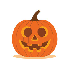 Flat pumpkin carving vector illustration