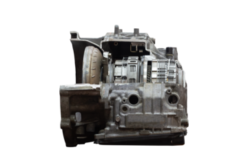 Car automatic transmission or car automatic gearshift isolated on white background. Automotive gearbox