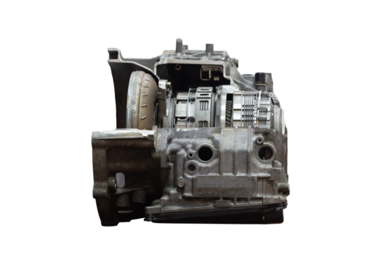 Car automatic transmission or car automatic gearshift isolated on white background. Automotive gearbox