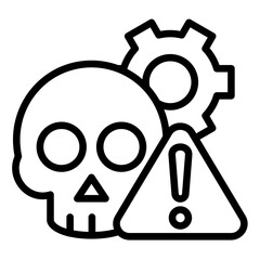 Cross-Bones lineal Icon