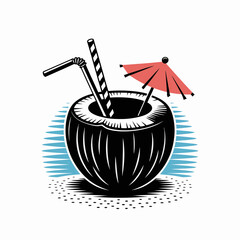 vector illustration of a cocktail