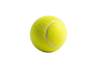 A bright yellow tennis ball is centered against a plain black background.