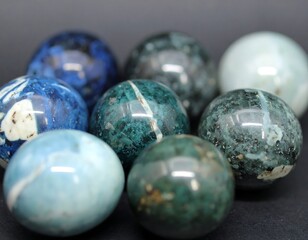 Smooth, colorful, polished stones