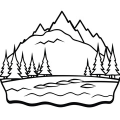 Frozen Lake icon vector