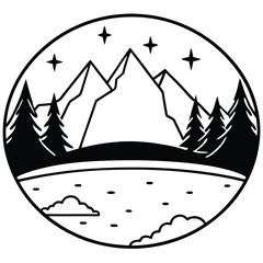 Frozen Lake icon vector