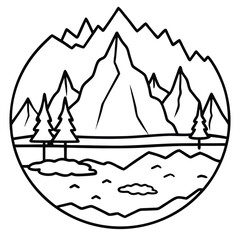 Frozen Lake icon vector