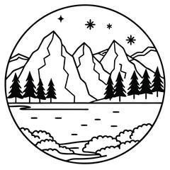 Frozen Lake icon vector