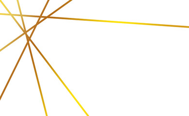 Abstract golden diagonal lines, copy space, gradient banner and poster element design on transparent background.