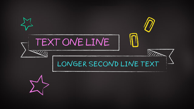 Kids Blackboard Doodle Text