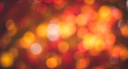Fototapeta premium Bokeh shows red and orange light gradient, creating a soft, glowing texture, ideal for abstract backgrounds, festive posters, or branding.