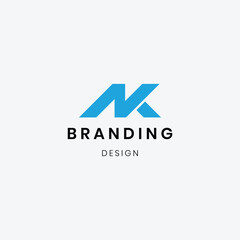 Minimalist NK brand logo template