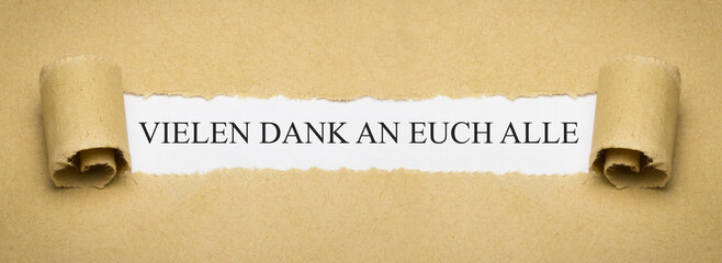 Vielen Dank an euch alle