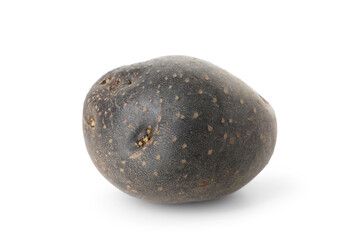 Fresh ripe purple potato isolated on white