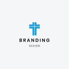 Abstract monogram T logo template