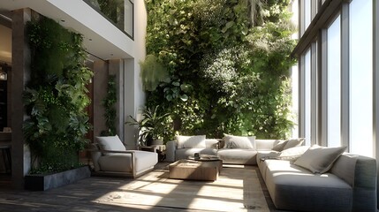 Indoor plants and flowers in luxury living homes 