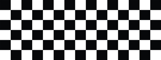 Fototapeta premium Black and white checkered line seamless pattern repeating banners of racing flag stripe