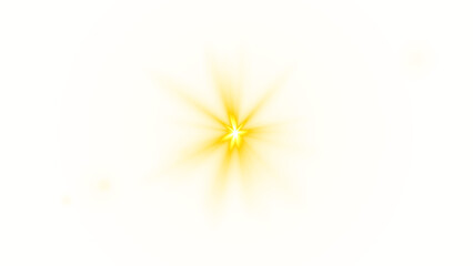 PNG transparent sunlight special lens flare light effect. Shiny overlay of magic starburst, gold light, Dynamic golden starburst or lens flare effect with radiating beams, shine, explosion,