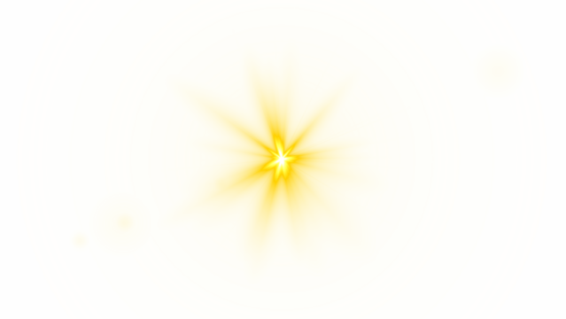 PNG transparent sunlight special lens flare light effect. Shiny overlay of magic starburst, gold light, Dynamic golden starburst or lens flare effect with radiating beams, shine, explosion,