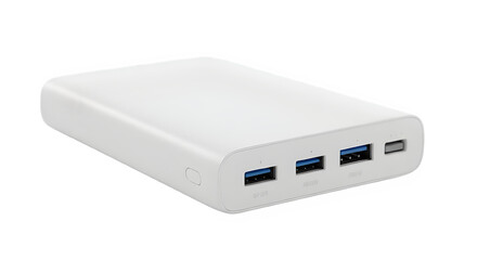 Power bank isolated on white background.