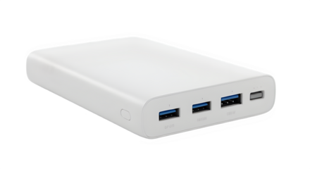 Power bank isolated on white background.