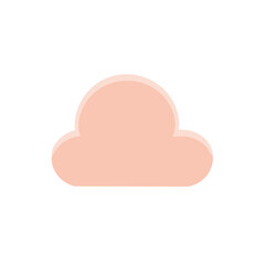 Obraz premium Simple Pastel Cloud Graphic Element Weather Forecast and Data Storage Design