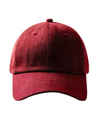 Stylish red cap with a classic design, perfect for casual outings and everyday wear., transparent png, cutout