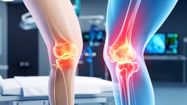 Knee Pain Anatomy Animation in Hospital Setting