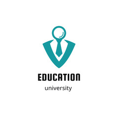 education university  illustration template logo design 