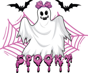 Creepy Ghost Halloween T-shirt Design