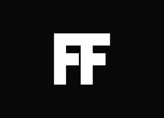 FF logo Design Template Vector Graphic Branding Element.