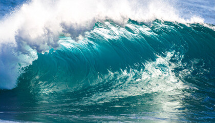 Ocean Wave Turquoise Power and Nature's Majesty