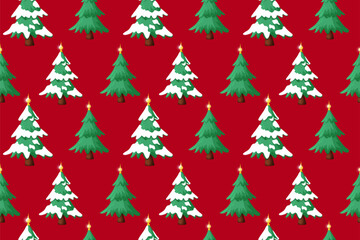 Vector illustration depicting a round-shaped frame created from gift boxes of various shapes and colors with bows, along with the “Merry Christmas” inscription inside, set against a red background.